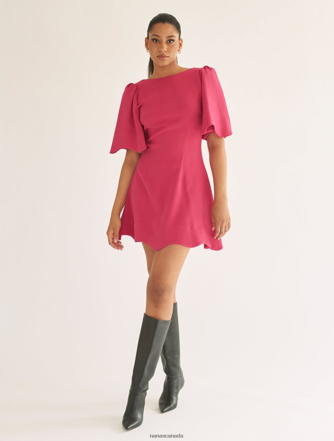 Nana's Canada Neon Pink Bella Dress V06HD268