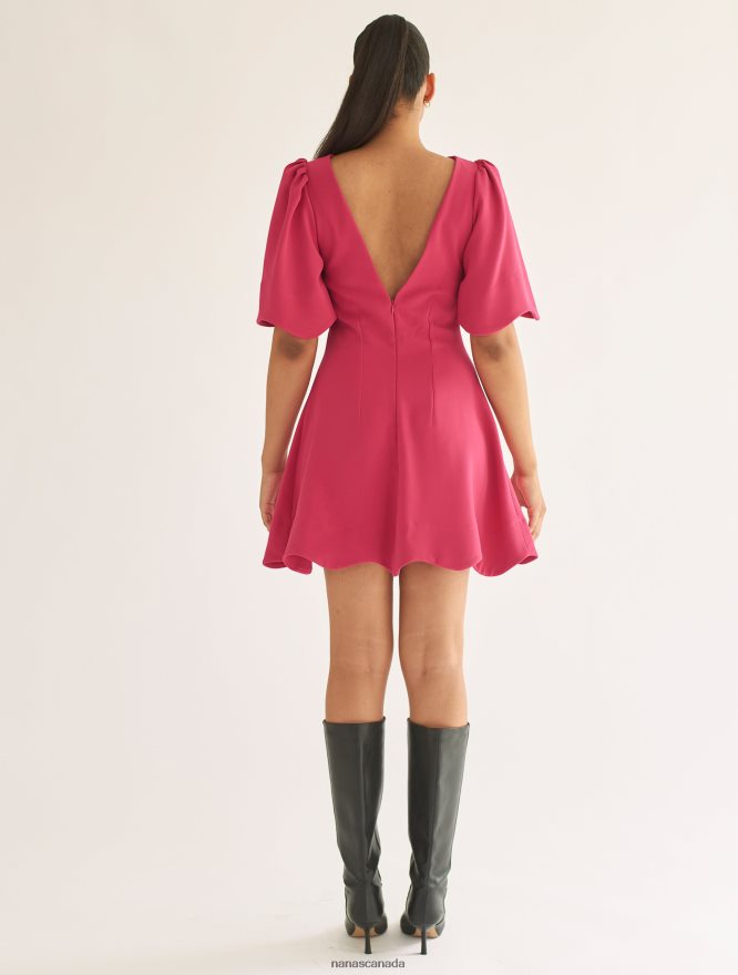 Nana's Canada Neon Pink Bella Dress V06HD268