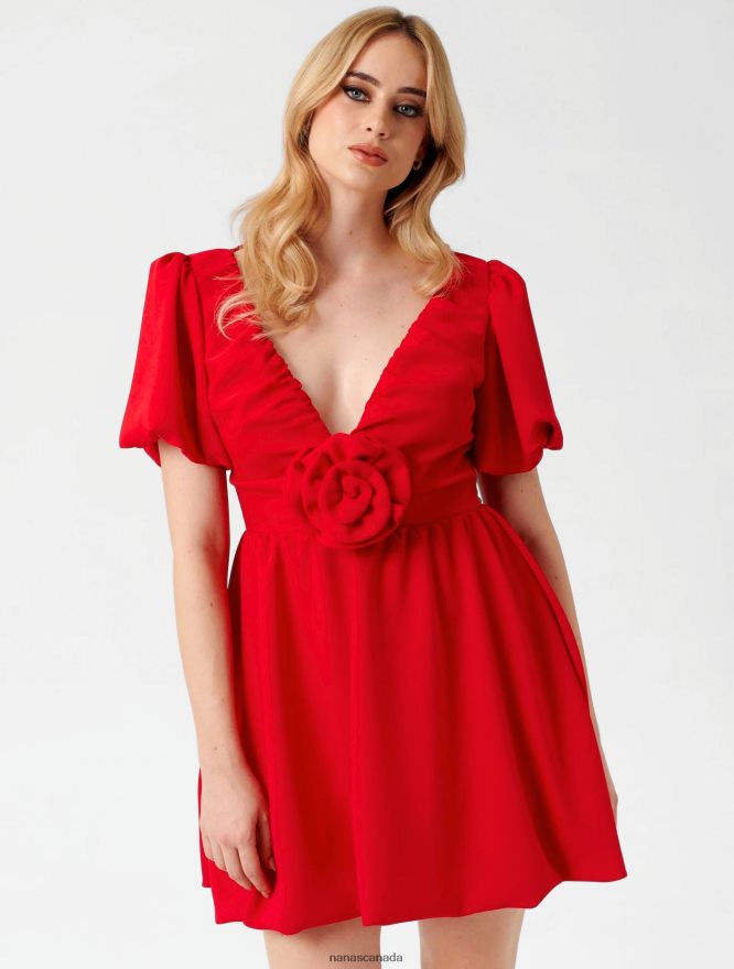 Nana's Canada Red Seraphine Mini Dress V06HD25