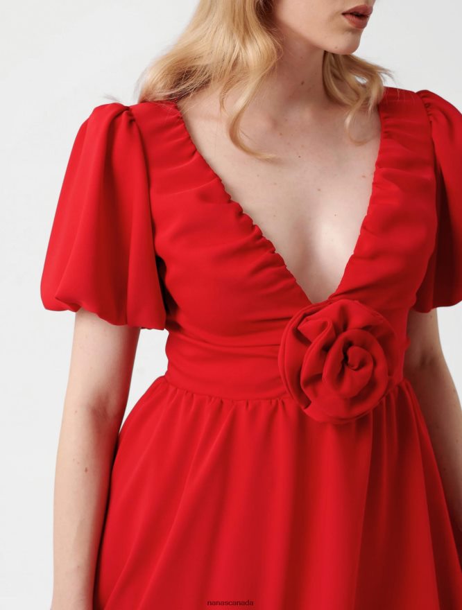 Nana's Canada Red Seraphine Mini Dress V06HD25