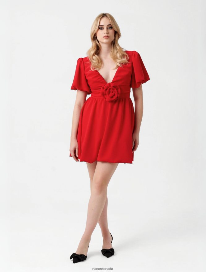 Nana's Canada Red Seraphine Mini Dress V06HD25