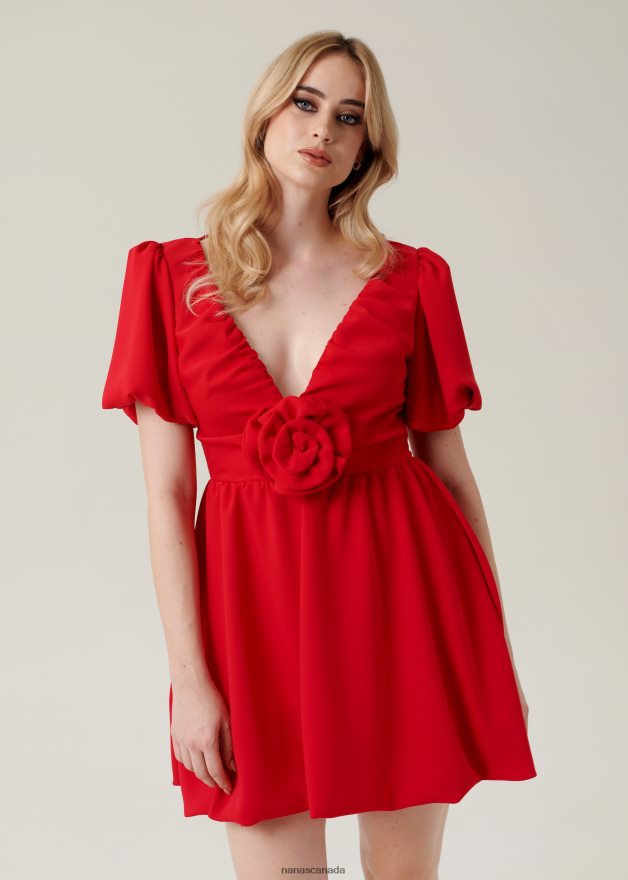 Nana's Canada Red Seraphine Mini Dress V06HD25