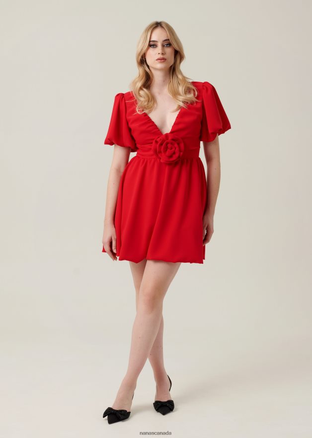 Nana's Canada Red Seraphine Mini Dress V06HD25