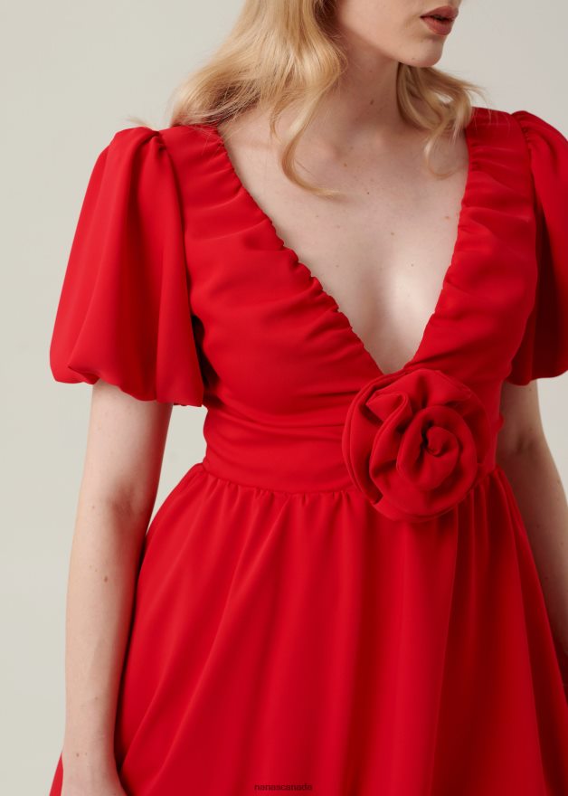 Nana's Canada Red Seraphine Mini Dress V06HD25