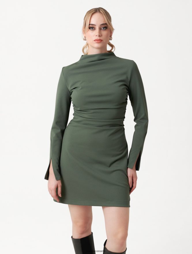 Nana's Canada Smokey Green Taylor Mini Dress V06HD217