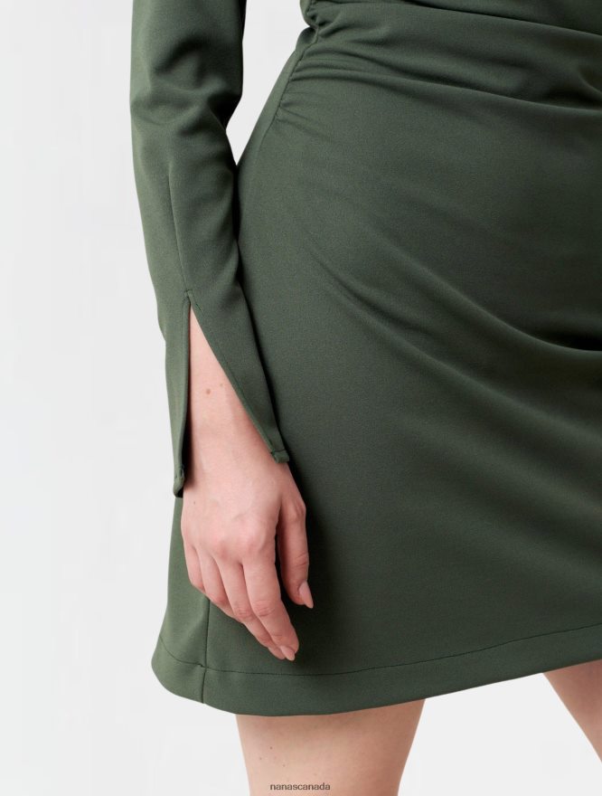 Nana's Canada Smokey Green Taylor Mini Dress V06HD217